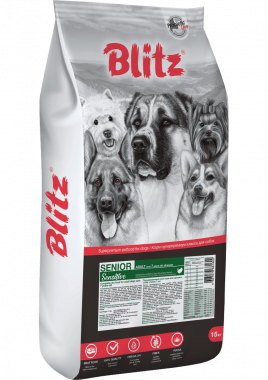 Blitz Sensitive Senior сухой корм для собак всех пород старше 7 лет