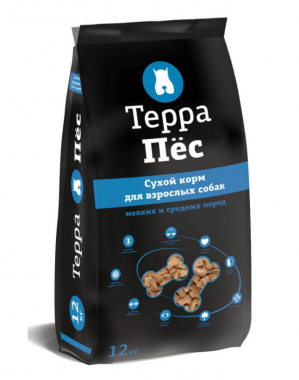 ТерраПес сухой корм для взрослых собак мелких и средних пород
