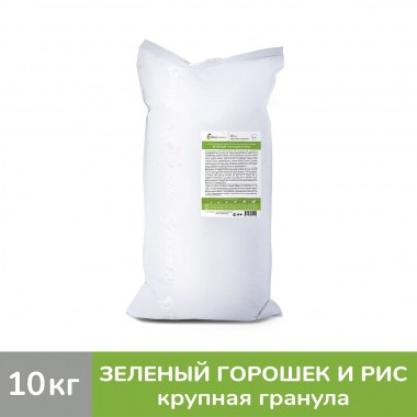 VitaGreenka сухой полнорационный корм без животного белка для взрослых собак Зеленый горошек и рис крупная гранула