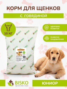 Сухой корм "Биско" Юниор для щенков крупных и средних пород