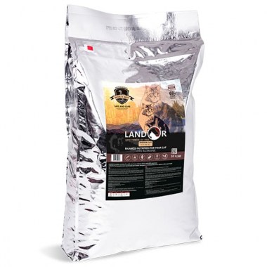 Landor Indoor Cat полнорационный сухой корм с уткой и рисом для кошек живущих в помещении